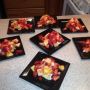 Excellent dinner at my sister Terry's house. Especially the dessert.Yum!