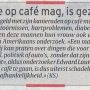 Proost, ik ga mijn gezondheid maar wat opkrikken , denk ik. 