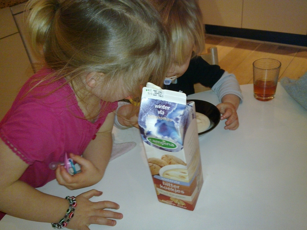 This magically ended in our shopping cart yesterday... I didn't put it there, so they have to eat it