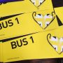 First flight from Germany due at Stansted and our guides are being briefed and kitted out with their signs. #CLfinal by ChristianMcr