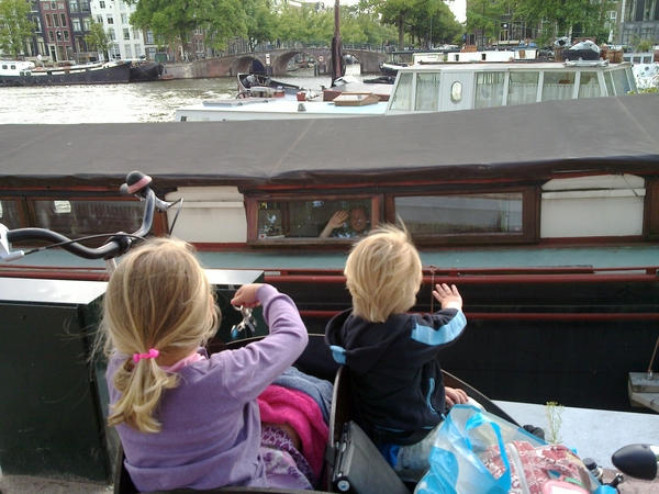 Waving to the #mobyboat