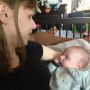 With cutest-ever baby Morris