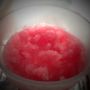 Rhubarb granita. 