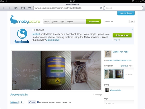 version with engagement for visitors from Facebook #mobypicture