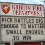 Today on the Griffin Fire Station sign (1 of 2). #thurstoncounty #Olympia