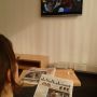 Studying Dutch at Regina Coeli. My homework is reading the newspaper. #relax