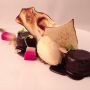 New Topolo Dessert: little mesquite&Oaxacan chocolate cakes, rosita de cacao ice cream, nicuatole (masa pudding)