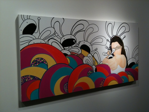 great vernissage - Tricia Choi and Casey O'Connell at 5 Claude Lane Gallery with @stevejang