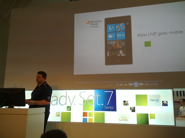 At a Windows Phone 7 series presentation