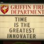 Today on the Griffin Fire station sign (1 of 2) #Olympia #thurstoncounty