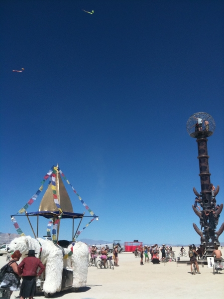 parachuting into #burningman