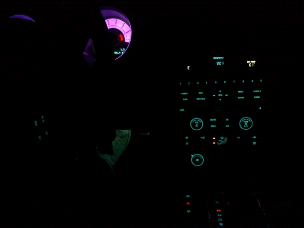 Our car has the coolest lighting ever... Check my chucks..