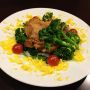 本日の気まぐれランチは
『若鶏のグリル ミモザスタイル』小鉢・お新香・ご飯・味噌汁付き８００円です。
昨日常連様から無農薬のお野菜を沢山いただきました(^O^)／   
勿論、今日の気まぐれランチに使わさせて頂きましたよ！美味しいですよ〜（＾＿＾）☆