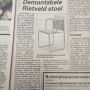 "Demontabele Rietveld stoel" in de Telegraaf…