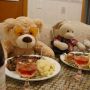 enjoying birthday dinner!! ANOMNOMNOM!!