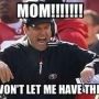 Brotherly love or Sibling rivalry? Could be an interesting family dinner at the harbaugh reunions. 