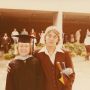 #tbt Me in a leisure suit with my mom getting her master's degree, circa 1977 or 1978. HUGE COLLAR ALERT!